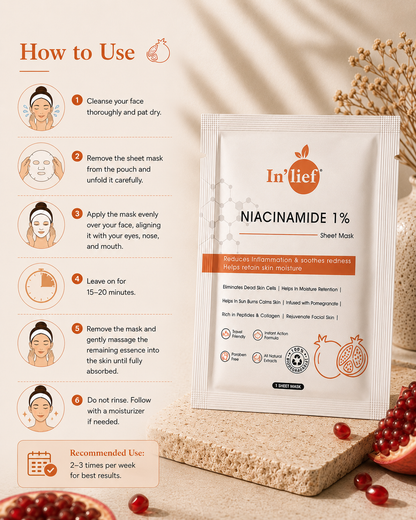In'lief™ Niacinamide 1% Sheet Mask