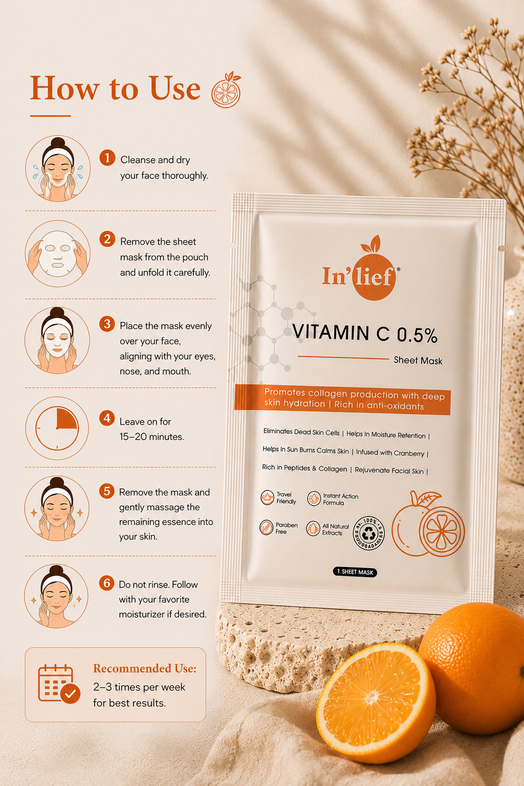 In'lief™ Niacinamide 1% Sheet Mask