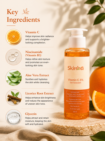 Brightening Vitamin C Face Wash | Deep Cleansing Face Wash for Glowing Skin
