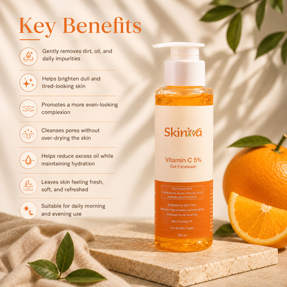 Brightening Vitamin C Face Wash | Deep Cleansing Face Wash for Glowing Skin