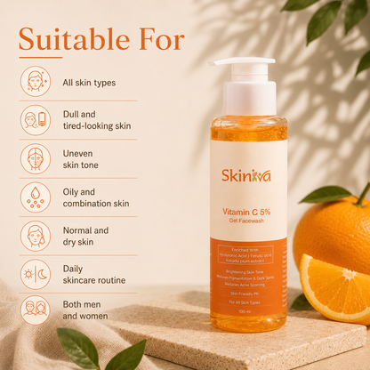 Brightening Vitamin C Face Wash | Deep Cleansing Face Wash for Glowing Skin