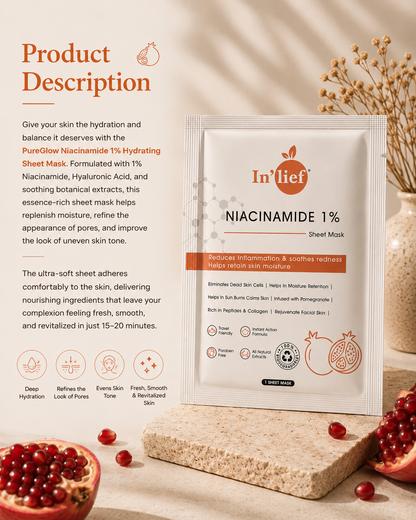 In'lief™ Niacinamide 1% Sheet Mask